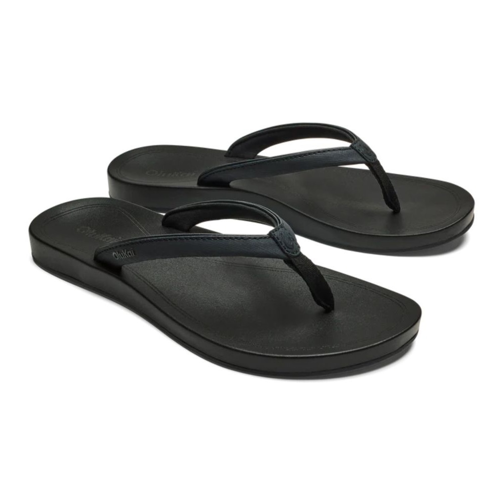 OluKai Black Flip Flop Sandals
